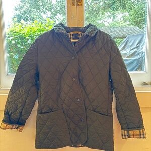 Green Burberry Quilted Jacket